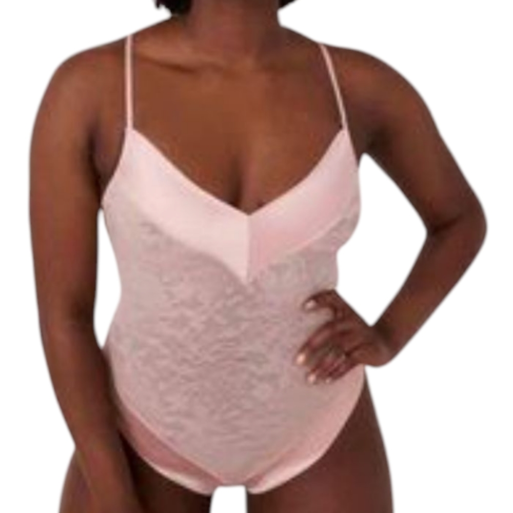 La Vie En Rose Pink Lace Bodysuit